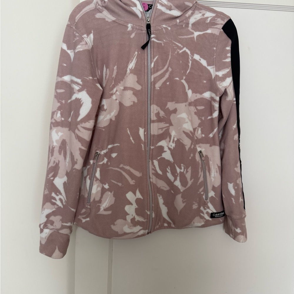 Calvin Klein Pink Floral Women's fleece Jacket